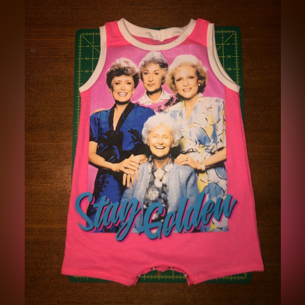 Golden girls romper with snaps 2T